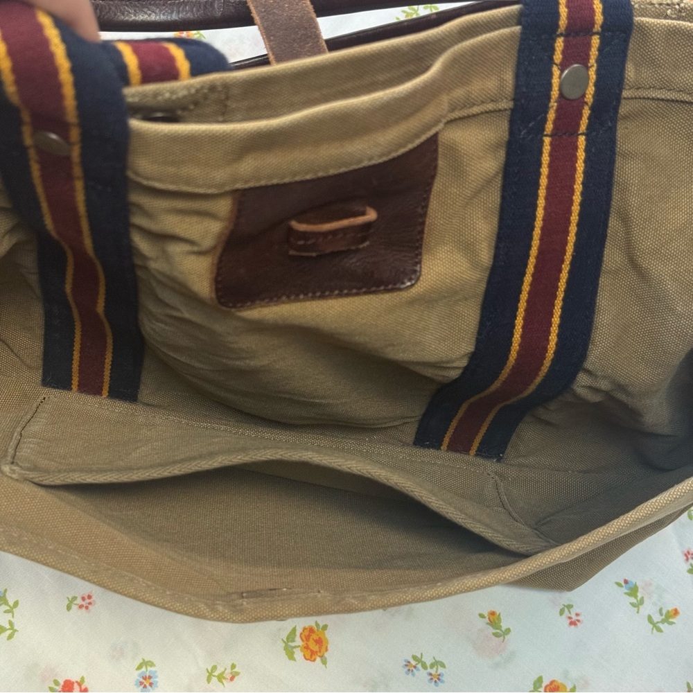 Ralph Lauren Rugby Tan Canvas Tote - Picture 5 of 7
